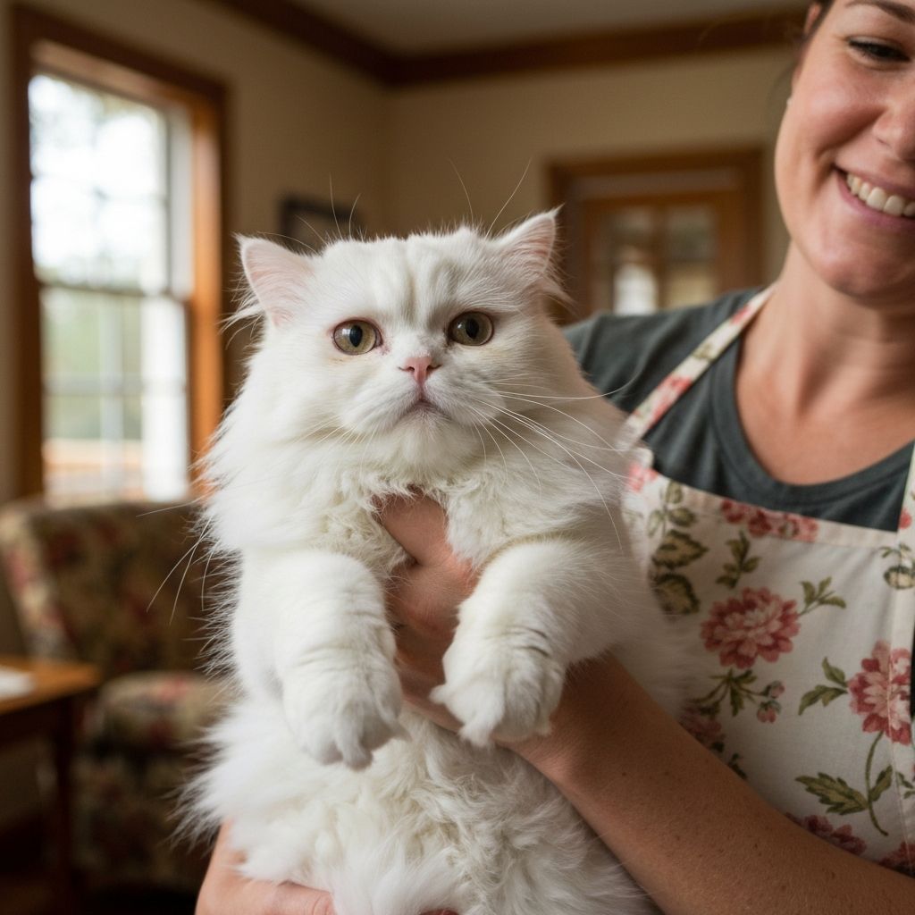 Happy rescued cat
